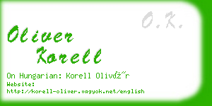 oliver korell business card